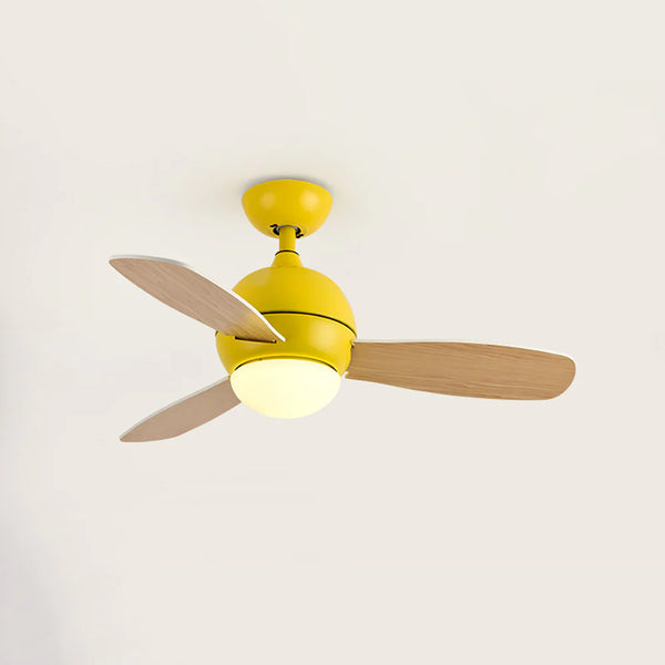 Macaron Wood Art Ceiling Fan Light