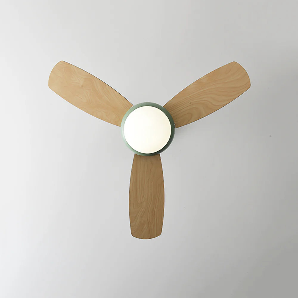 Macaron Wood Art Ceiling Fan Light