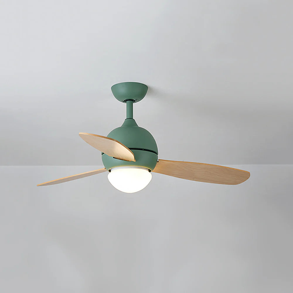 Macaron Wood Art Ceiling Fan Light