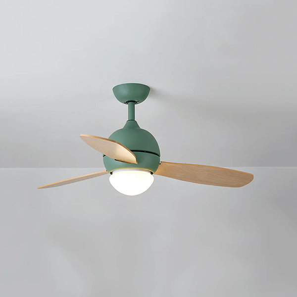 Macaron Wood Art Ceiling Fan Light