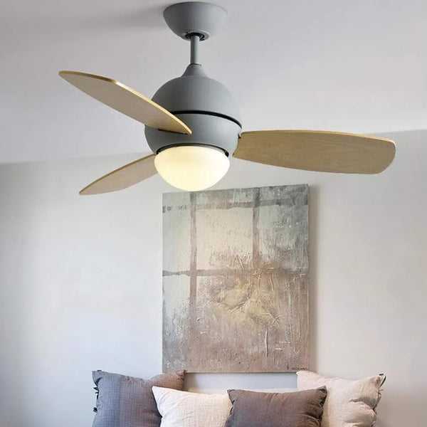 Macaron Wood Art Ceiling Fan Light