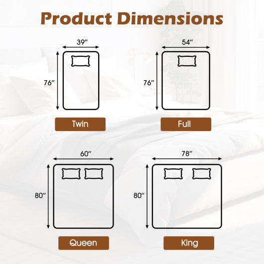 Machine Washable Electric Bed Warmer with Dual Controller 9 Heat Setting and 9-Hour Auto Off and Overheat Protection-Full Size