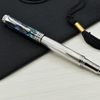 Xezo Maestro® 925 Sterling Silver Rollerball Pen - Paua Abalone Cap, Platinum Plated