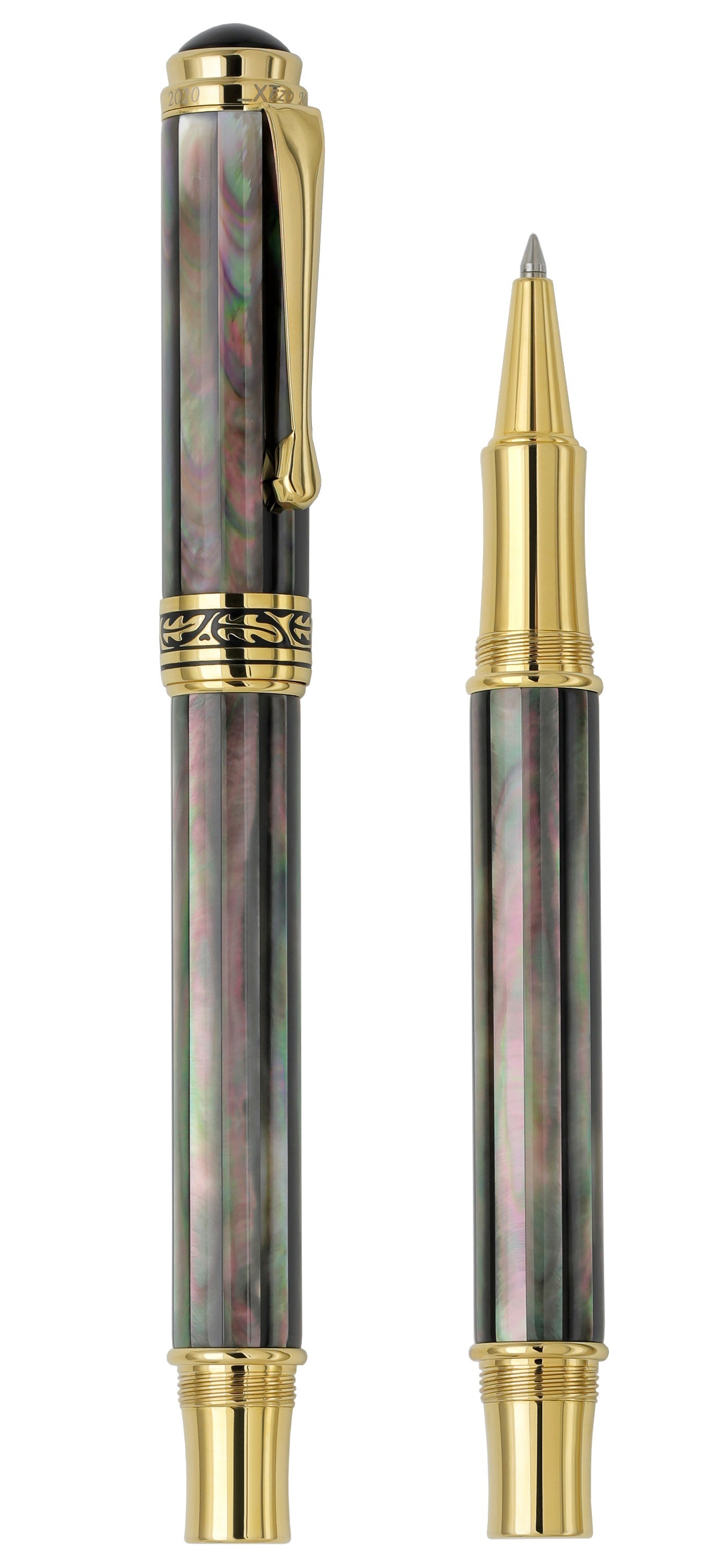 Maestro® 18K Gold Plated Rollerball Pen - Tahitian Black Mother of Pearl