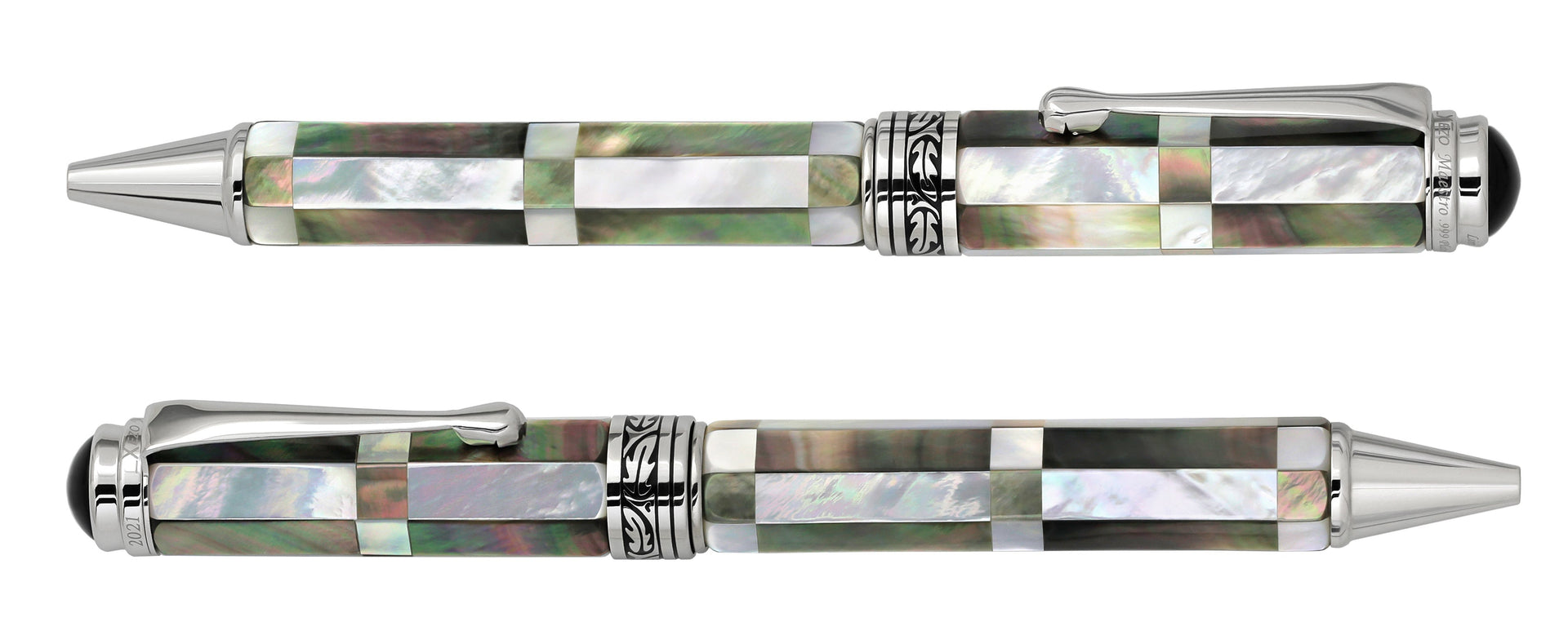 Xezo Maestro® Vintage Collection Ballpoint Pen - Black and White Mother of Pearl