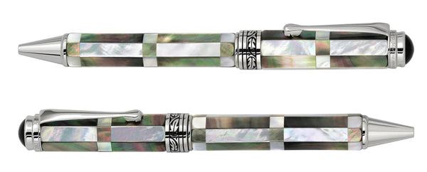 Xezo Maestro® Vintage Collection Ballpoint Pen - Black and White Mother of Pearl