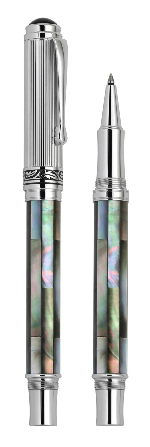 Maestro® Black Mother of Pearl Rollerball Pen - Chrome Plated - Gifts for You 'n Me