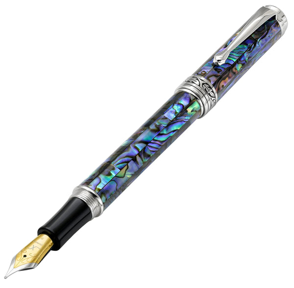 Maestro® Paua Abalone Sea Shell Fountain Pen (Medium Nib) - Platinum Plated - Gifts for You 'n Me