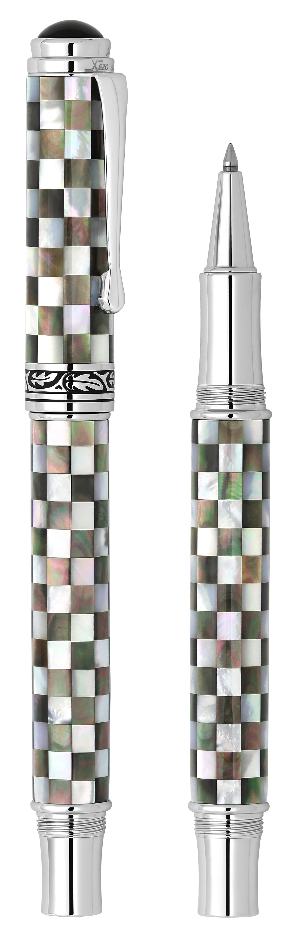 Xezo Maestro® Jubilee Classic of The Ocean Rollerball Pen - Black & White Mother of Pearl