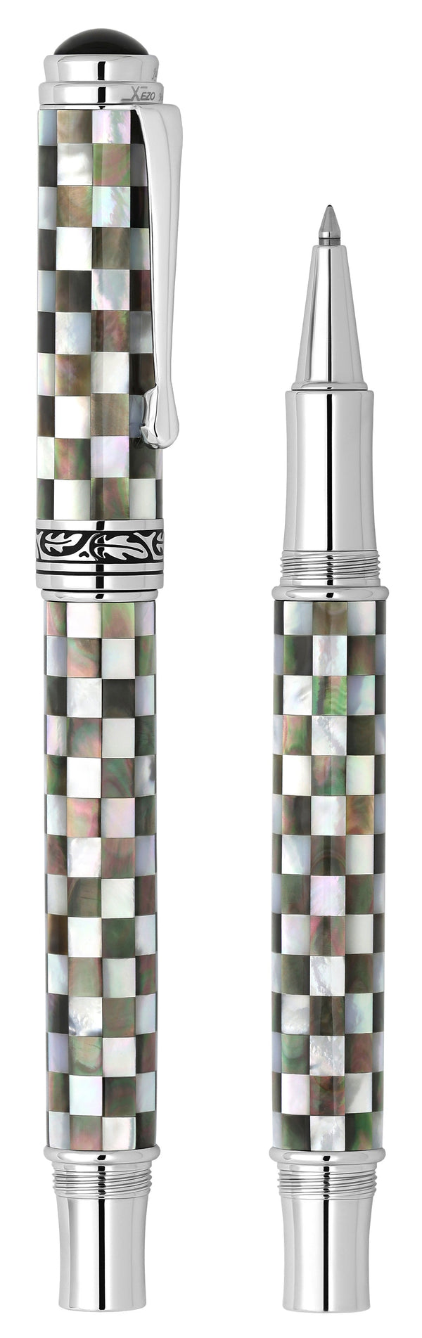 Xezo Maestro® Jubilee Classic of The Ocean Rollerball Pen - Black & White Mother of Pearl