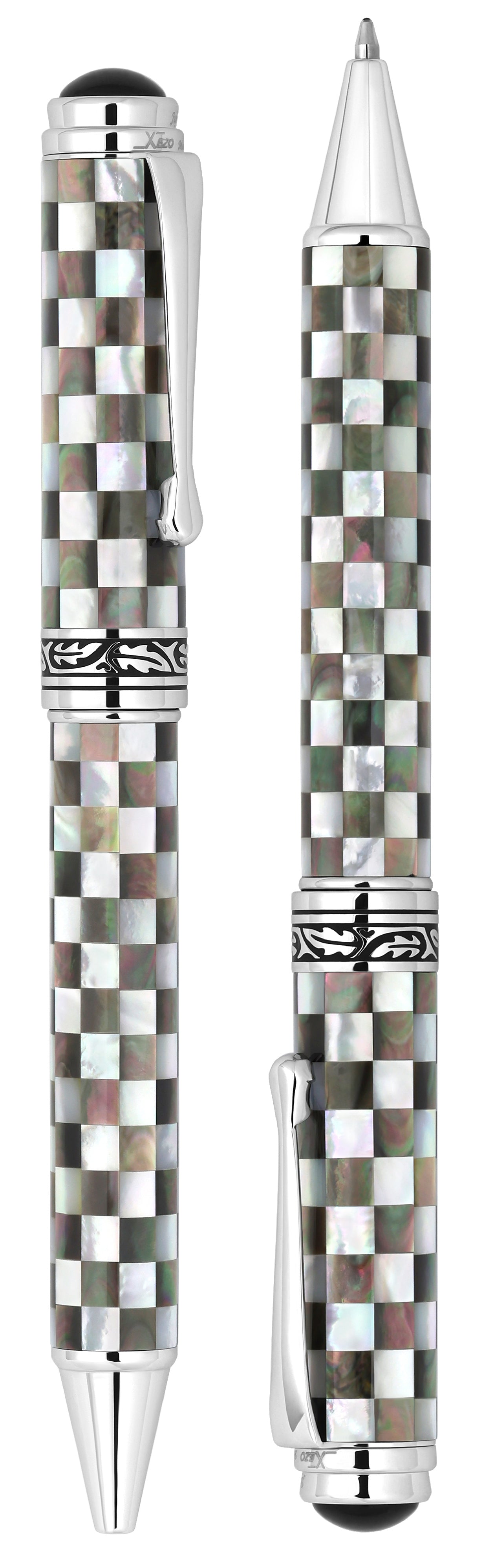 Xezo Maestro® Jubilee Classic of The Ocean Ballpoint Pen - Black & White Mother of Pearl