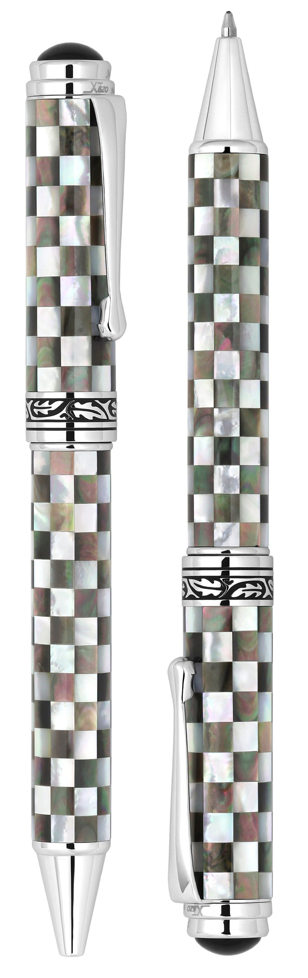 Xezo Maestro® Jubilee Classic of The Ocean Ballpoint Pen - Black & White Mother of Pearl