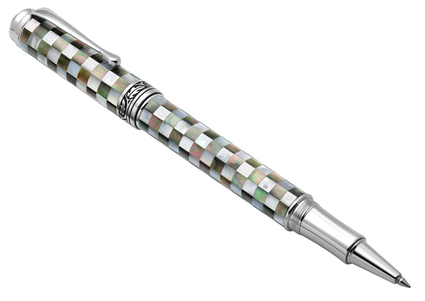 Xezo Maestro® Jubilee Classic of The Ocean Rollerball Pen - Black & White Mother of Pearl