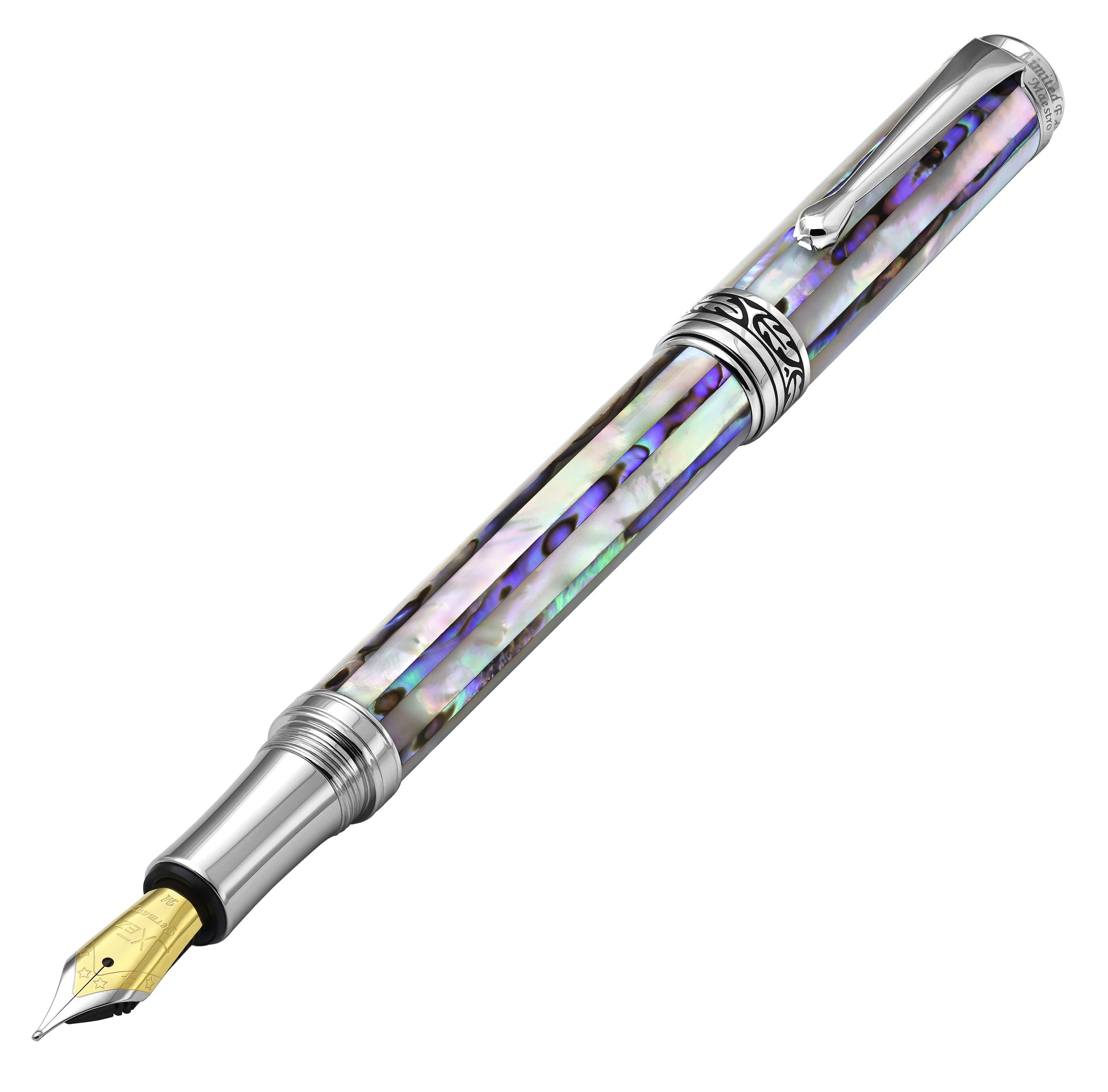 Maestro® Jubilee Mother of Pearl and Abalone Seashell Medium Fountain Pen
