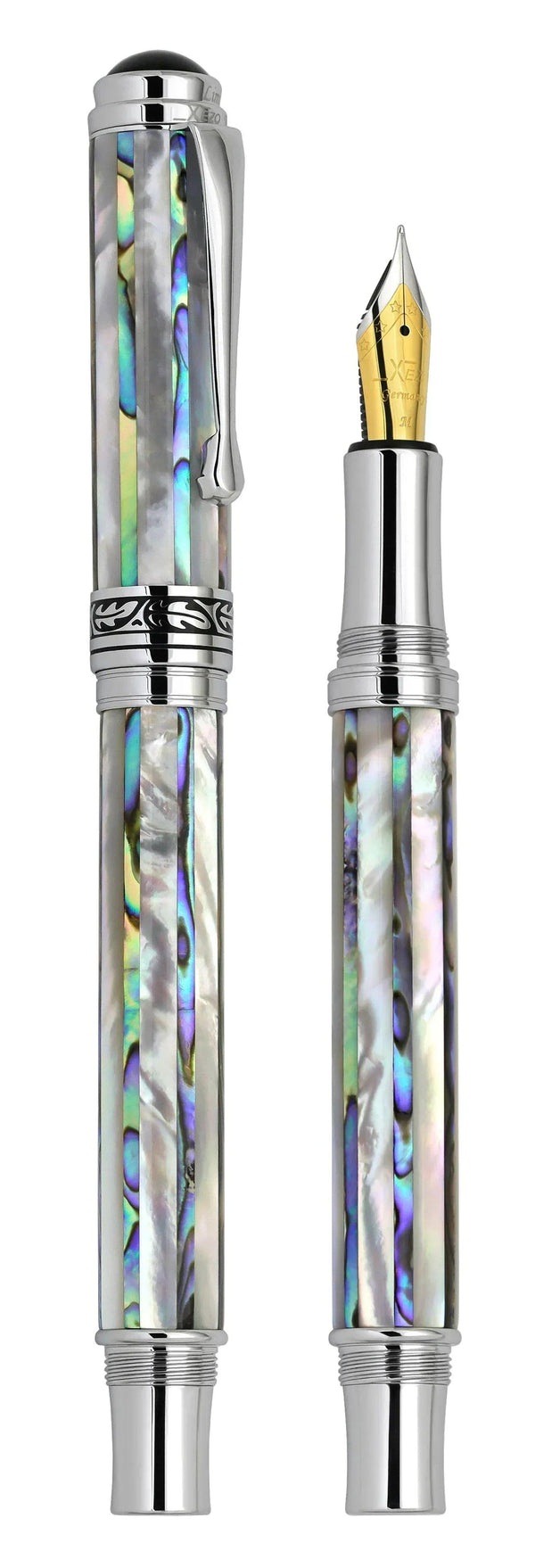 Maestro® Jubilee Mother of Pearl and Abalone Seashell Medium Fountain Pen - Gifts for You 'n Me