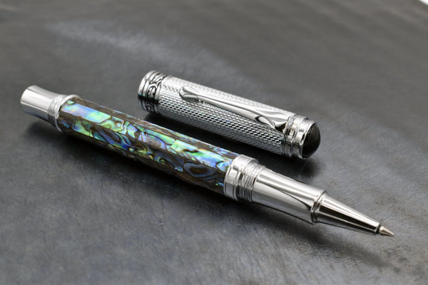 Maestro® Paua Abalone Sea Shell Rollerball Pen - Chrome Plated - Gifts for You 'n Me