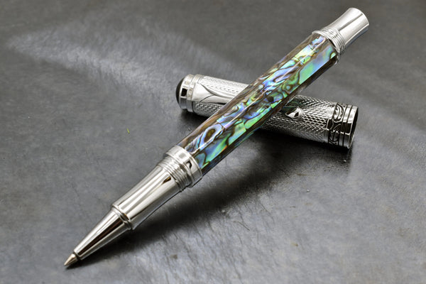 Maestro® Paua Abalone Sea Shell Rollerball Pen - Chrome Plated - Gifts for You 'n Me