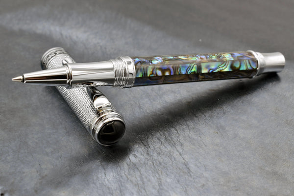 Maestro® Paua Abalone Sea Shell Rollerball Pen - Chrome Plated - Gifts for You 'n Me