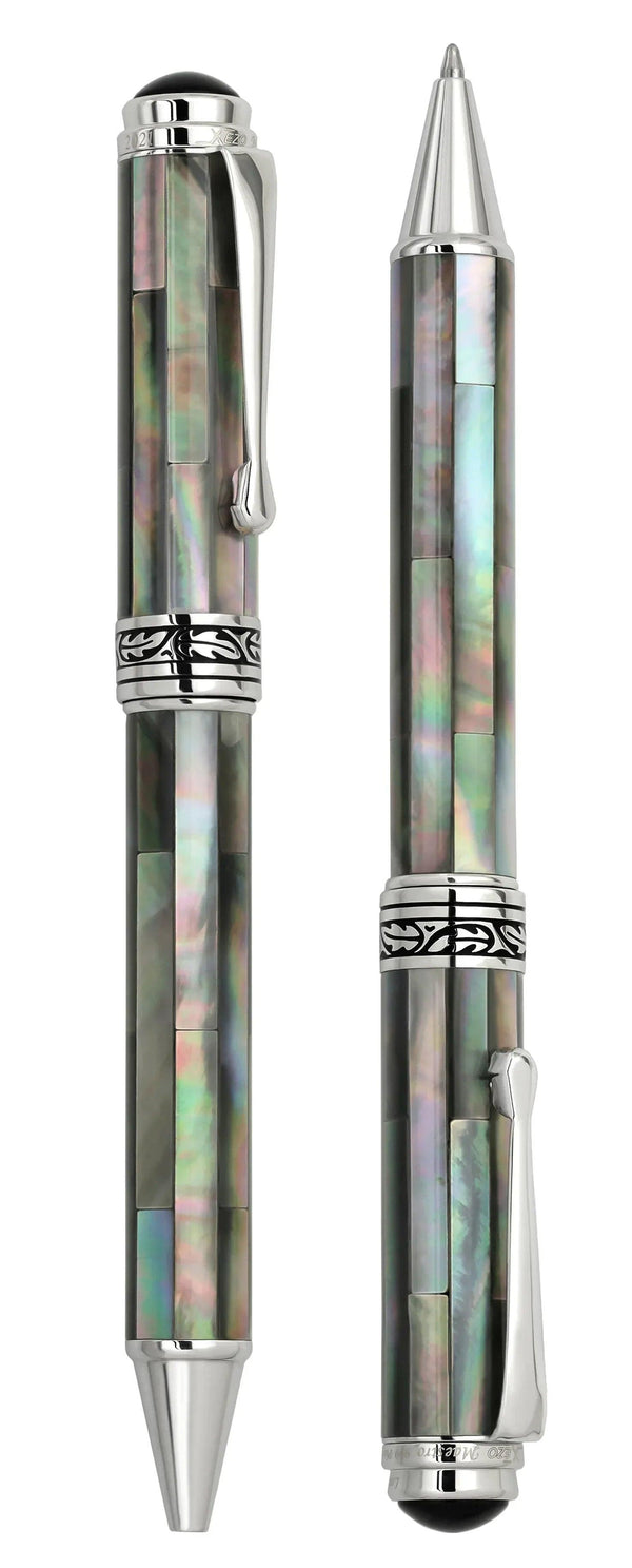 Maestro® Black Mother of Pearl & Platinum Plated Ballpoint Pen - Gifts for You 'n Me