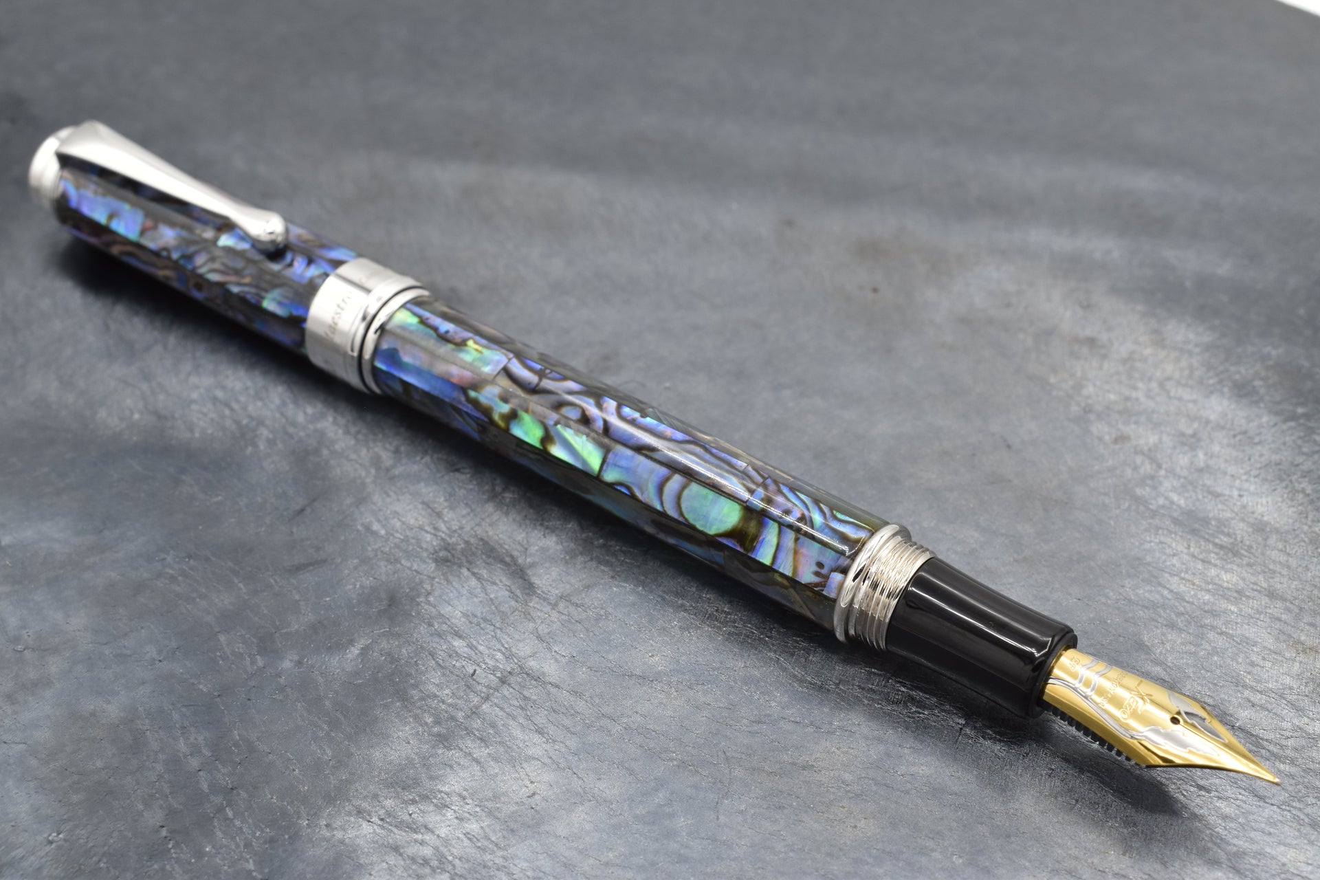 Xezo Maestro® Paua Abalone Sea Shell Fountain Pen (Extra Fine Nib)