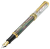 Maestro® Black and White Mother of Pearl Fountain Pen (Medium Nib) - 18K Gold Plated