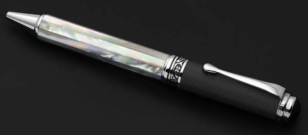 Maestro® Oceanic White Mother of Pearl Ballpoint Pen - DLC (Diamond-Like Coating) PVD Cap