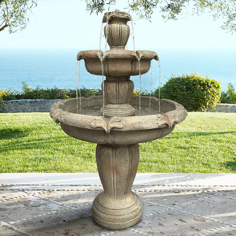 Concrete 3 Tier Water Fountain Large Estate