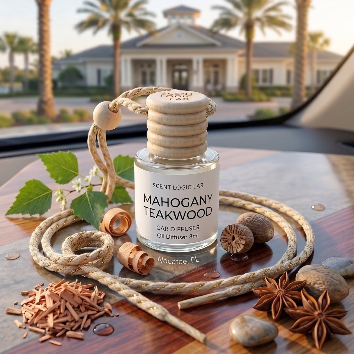 Luxury Car Diffuser — Nature Scents, 8ml Refillable, Long-Lasting Fragrance