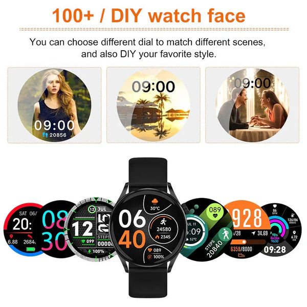 Smart Watch Fitness Tracker with Heart Rate Blood Oxygen Blood Pressure Sleep Monitor 100 Sports Modes Step Calorie Counter Activity Health Trackers IP68 Waterproof - Gifts for You 'n Me