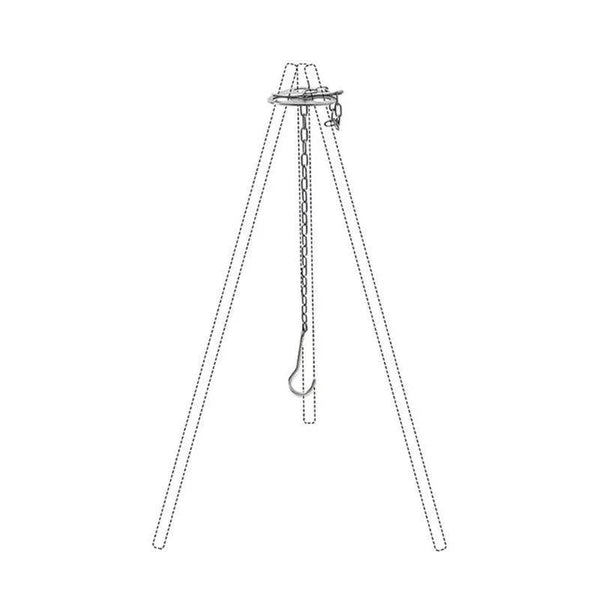 Outdoor Camping Triangular Hanging Pot Bracket Portable Tripod Ring Stainless Barbecue Rack Picnic Multifunctional Ring Hook - Gifts for You 'n Me