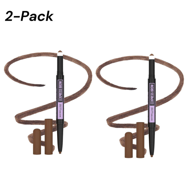 2-PACK – Maybelline Express Brow 2-In-1 Pencil and Powder Eyebrow Makeup, Soft Brown