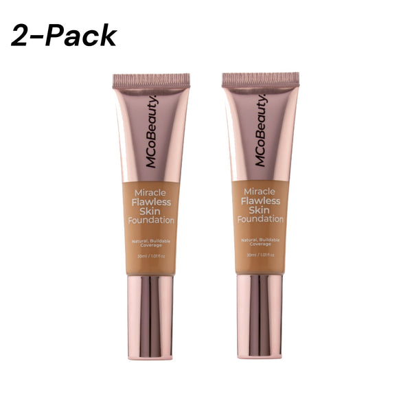2-PACK MCoBeauty Miracle Flawless Skin Foundation - Medium Warm 30ml