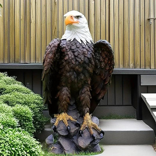 Majestic 24 Inch Bald Eagle Garden Statue for Porch and Outdoor Decor