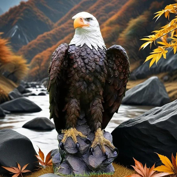 Majestic 24 Inch Bald Eagle Garden Statue for Porch and Outdoor Decor