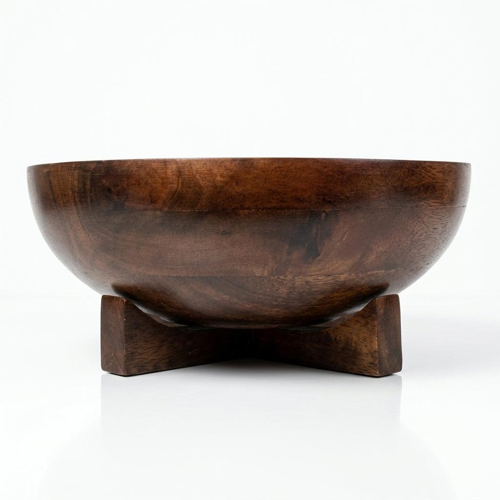 House of Avana Mango Wood Bowl with Stand