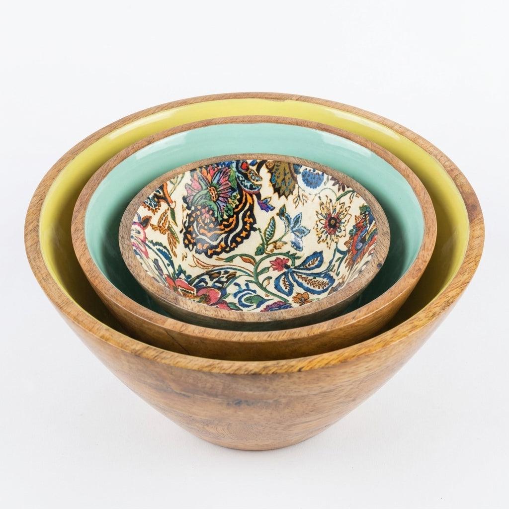House of Avana Mango Wood Bowl Set of 3