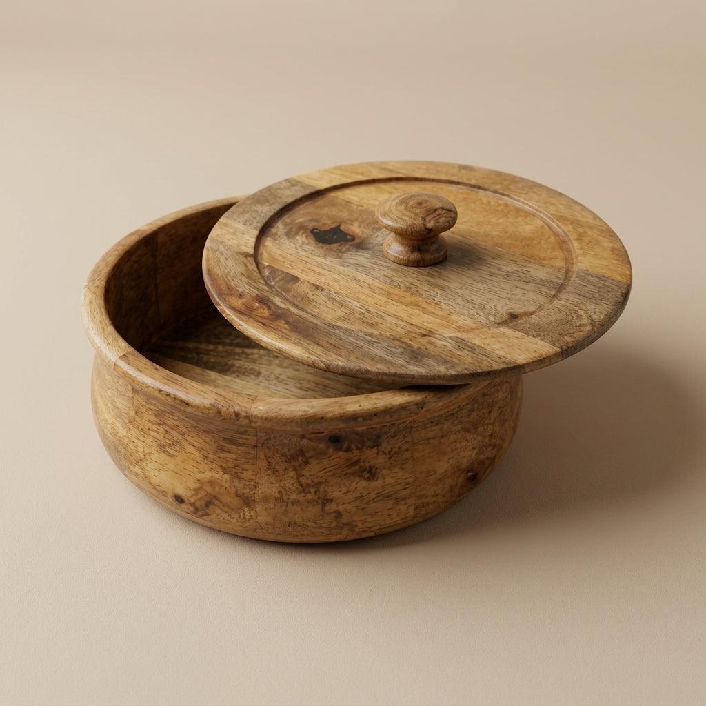 Large Mango Wood Flatbread Box