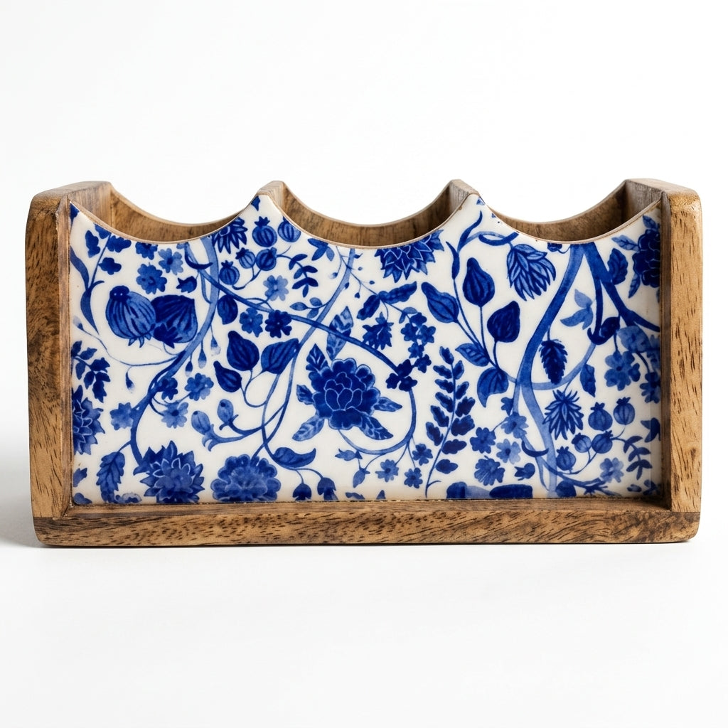 House of Avana Mango Wood Cutlery Stand