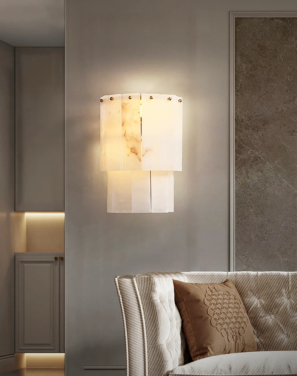 Marble 2 Layer Wall Lamp