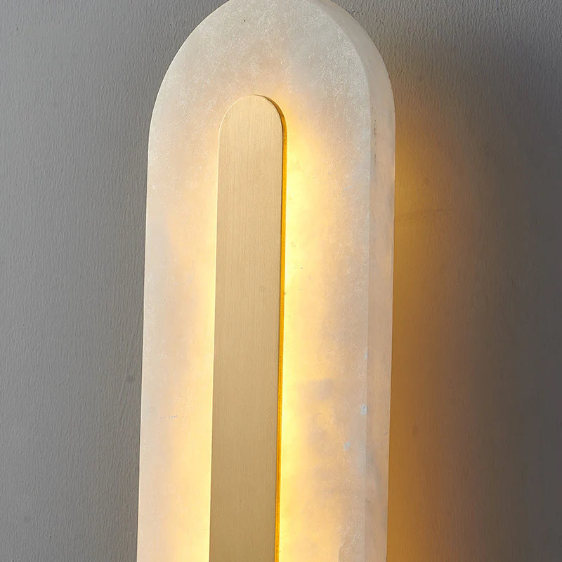 Alabaster Rounded Wall Light