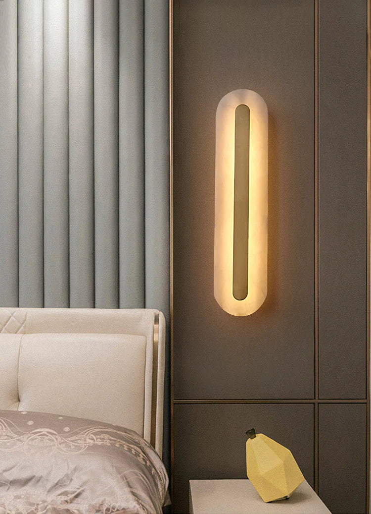 Alabaster Rounded Wall Light
