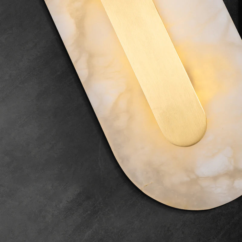 Alabaster Rounded Wall Light