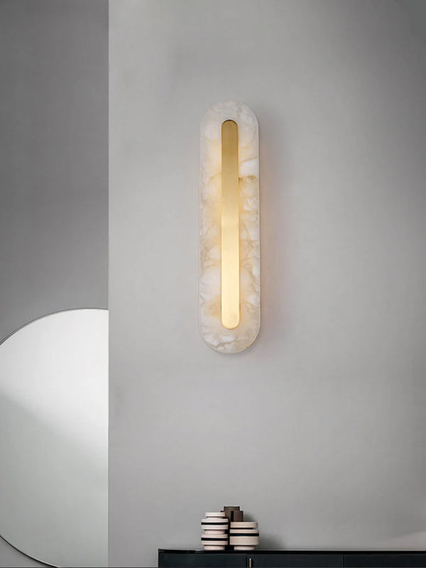 Alabaster Rounded Wall Light