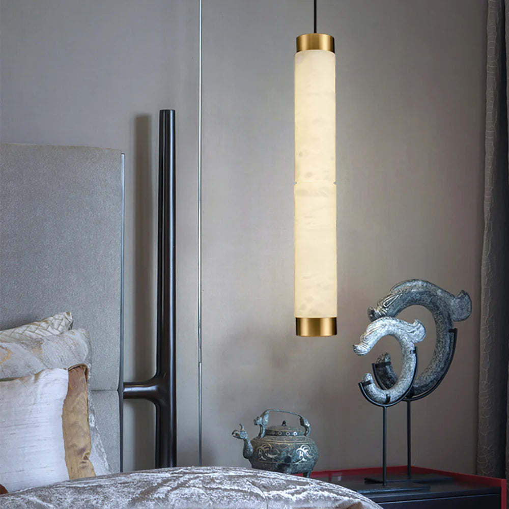 Strip Alabaster Chandelier