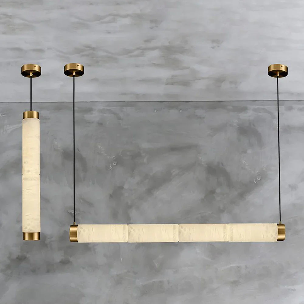 Strip Alabaster Chandelier