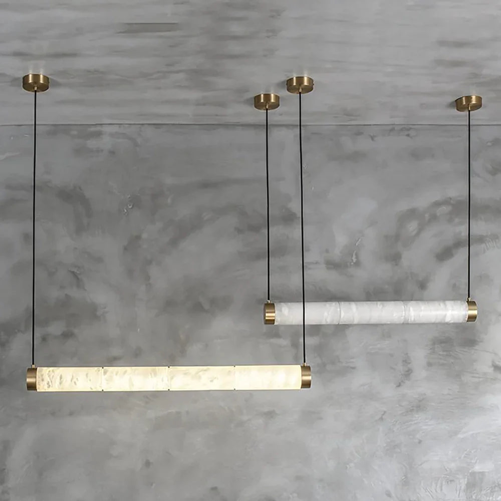 Strip Alabaster Chandelier
