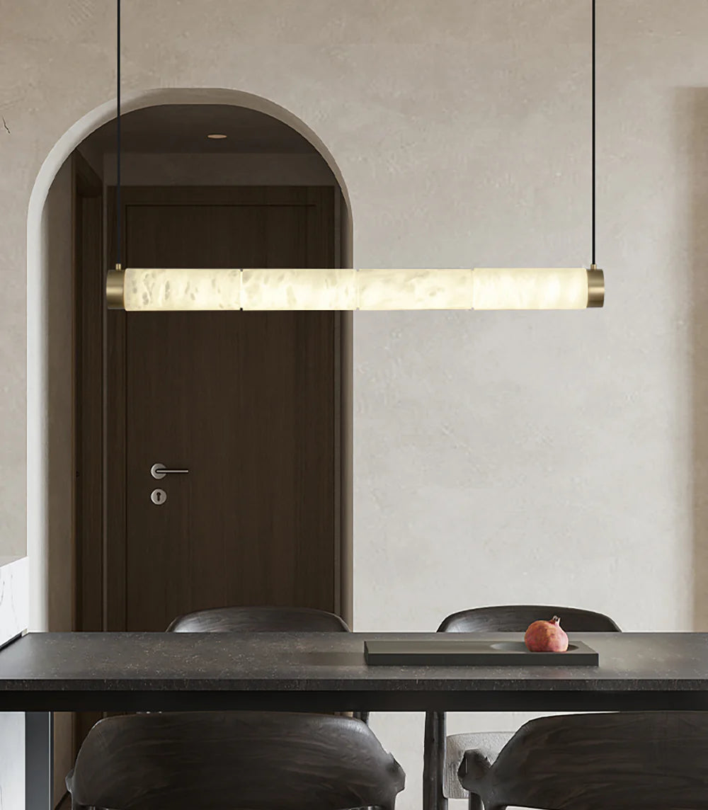 Strip Alabaster Chandelier