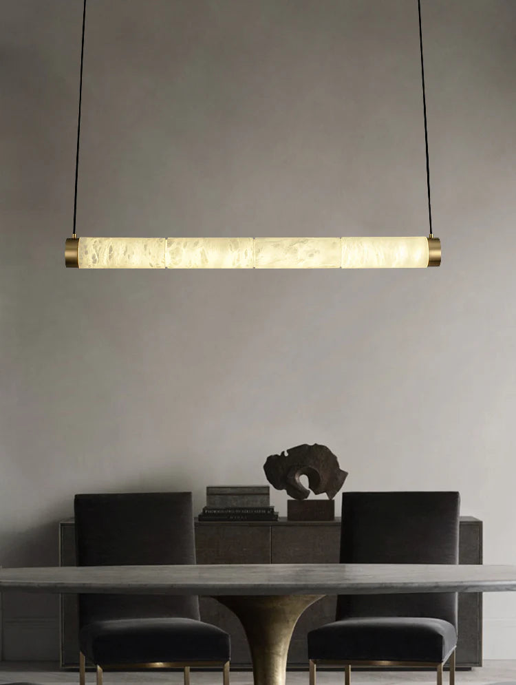 Strip Alabaster Chandelier