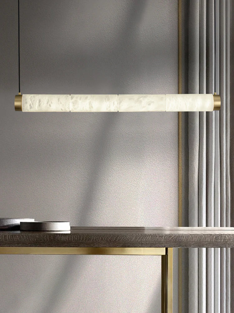 Strip Alabaster Chandelier
