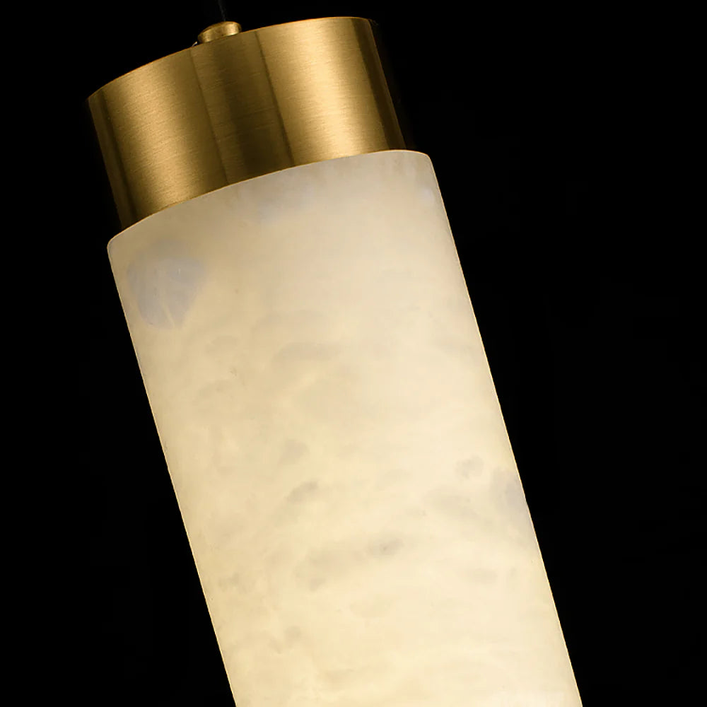 Strip Alabaster Chandelier